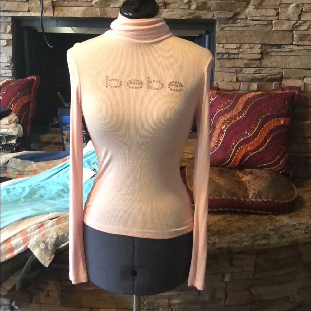 Long sleeve pink turtle neck